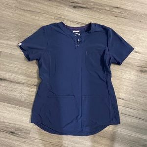 Navy Scrubstar top